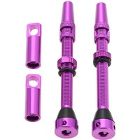 2Pcs 44/60mm Bicycle Tubeless Presta Valve Stem with Caps Covers Aluminium Alloy Remover Tool for Tubeless Bicycle Rims MTB Bike