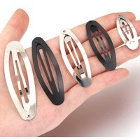 10pcs/pack Iron Oval BB Hair Clips 4-6cm Simple Hairpin Barrettes for DIY Handmade Headwear Hair Tools Crafts Accessories