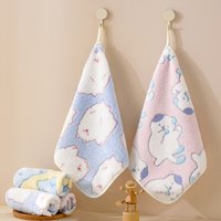 3-piece hanging children's face towels, soft and thick, highly absorbent, no shedding, with cute cartoon patterns