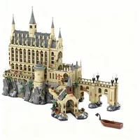3123PCS Magic Movie Harrying Hogwared Castle Great Hall And Boathouse Model DIY Creative Ideas Toy AssemblyPuzzle Gift 76435
