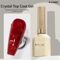 RS NAIL Crystal Top Coat Long Lasting Soak Off No Wipe UV Gel Varnish Polished-free Base Gel Shining Clear High Gloss Top Coat