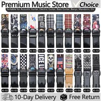 Electric Guitar Strap Premium Guitar Belts with Pick Suitable for Acoustic Guitar Ukulele Banjo Mandolin Bass Guitar Accessories