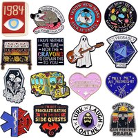 Quotations Cartoon Series Metal Briefcase Badges Lapel Pins for Backpack Enamel Pin Men Women's Brooch Jewelry Accessories