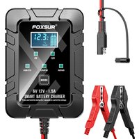 6V 12V 1.5A Fully Automatic Intelligent Car and Motorcycle Battery Charger for AGM GEL, Battery Repair Type Charger