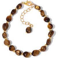 Irregular Tiger Eye Beaded Chain Bracelet Natural Stone Lapis Lazuli Amethysts Fluorite Quartzs Rope Bracelets For Women Men
