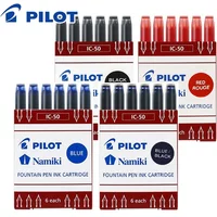 6pcs/box Japan PILOT Fountain Pen Ink Bag Original IC50 for 78G/smiley Face Pen Replacement Core Non Carbon Ink Supplies