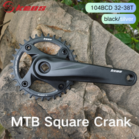 KEOS Crankset Bicycle Square Crank 104 BCD PositiveNegative Tooth Aluminum Alloy Square Spindle 170mm 32T–38T Bicycle Parts