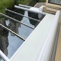 Smart Aluminum Glass Sunroom Electric Curtain Skylight Retractable Window Sun Blind Sheet Shutter Roof Roller