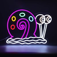 Snail Neon Sign Dimmable Anime LED Neon Light for Man Cave Bedroom Teen Game Room Decor Cartoon Wall Decor Night Light