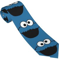 Anime Cookies Monsters Necktie Men 8 cm Slim Neck Ties Sesame Street SesameStreet for Men Daily Wear Cravat Wedding Office