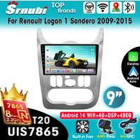 Android 14 2-Din-Autoradio für Renault Logan 1 Sandero Dacia Duster 2009-2015 Kabelloses CarPlay Auto 4G DSP GPS BT WIFI RDS SWC