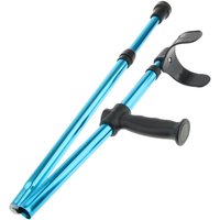 Aluminum Adjustable Forearm Crutches for Adult Non Slip Foldable Walking Stick with Contoured Handle for Orthopedic Use