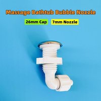 7 mm Düse, 26 mm Abdeckung, Blasendüse mit Sicherungsmutter, verchromte Kappe, PVC-Basis, Whirlpool, Luftstrahlmassage, Φ7 Badewannenzubehör