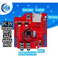 VS1053 VS1053B Stereo Audio MP3 Player Shield Record Decode Development Board Module With TF Card Slot For Arduino UNO R3