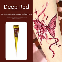 Henna Cream Easy-To-Use Henna Tattoo Cream Black Brown Semi-permanent Henna Paste Cone Temporary Brown Henna Cream Cosmetic Use