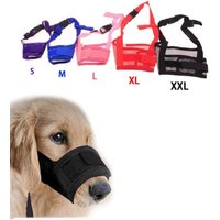 1pc Anti Barking Dog Muzzle for Small Large Dogs Mesh Breathable Pet Adjustable Mouth Muzzle Dogs Nylon Straps Dog Accessories