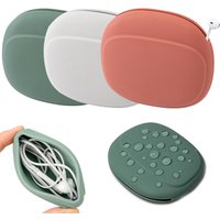 2/5PCS Soft Silicone Headphone Organizer Tangle-Free Earbud Cable Case Mini Shockproof Pouch for Keys USB Cords Travel Essential