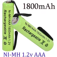 2-20PCS 1.2 V 1800mah Ni-Mh AAA Battery Cell, With Solder Tabs For Philips Braun Electric Shaver, Razor, Toothbrush