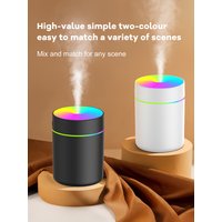 180 ml Aromatherapie-Diffusor, Luftbefeuchter, Aromatherapie-ätherisches Öl, Luftreiniger, schlafendes Auto, das zu Hause tragt, LED, 7-Farben-Licht