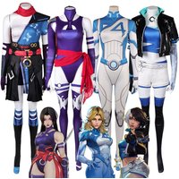 Rivals Psylocke Cosplay Fantasia Women Costume Fantastic Fourth Luna Snow Susan Storm Invisible Lady Disguise Halloween Suit