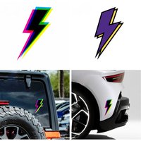 Lightning Car Sticker Vinyl Decal 13cm DIY Graphic Decoration Fit VAN RV JDM Fun Design