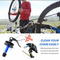 AliExpress NONE Bicycle Chain Retainer Bracket Mountain/Road Bike Cleaning Chain Retainer Tensioner Tool With Quick-Release Roller Axle Mount