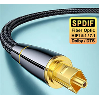 HIFI5.1/7.1 Channel Digital Fiber Optic Audio SPDIF Output Cable for Amplifier High-Quality Audio Fiber Optic Connection Cable
