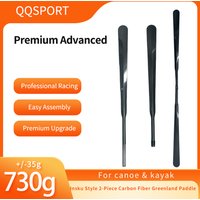 QQSPORT Insku Style 2-teiliges 3K-Carbonfaser-Grönland-Paddel für Kanu & Kajak - Kostenlose Tasche Q26 Leichtes Kajak-Paddel