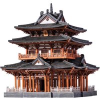 Ancient building model wooden tenon and mortise Chinese miniature ornament