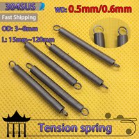 Wire Diameter 0.5mm 0.6mm 304 Stainless steel Small Tension Spring With Closed end Pullback Spring