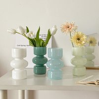 Creative Glass Flower Vase Ins Hydroponics Flower Bottle Flower Plant Arrangement Container Desktop Ornament Home Decoration