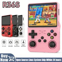 R36S Retro Game Console ARKOS System 3.5 Inch IPS Screen Handheld Classic Portable Video Player 128G Games Boy Gift