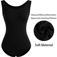 Women's Classic Team Basic Sleeveless Ballet Dance Leotards for Adult Gymnastics Dance Tops with Soft Lining Bodysuits