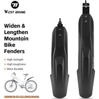 WEST BIKING Durable Bicycle Fenders Anti-Fouling Waterproof Easy Clean Anti-Splash Mountain Bike Mudguard Cycling Accessories