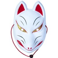 Foxes Mask for Women Man Masquerade Mask Japanese Anime Cosplays Mask Animal Mask Full Face Mask Halloween Cosplays Mask