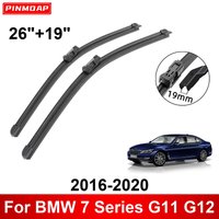 Car Wiper for BMW 7 Series G11 G12 2016-2020 26" + 19" Front Rear Wiper Blades Brushes Cutter Accessories 2016 2017 2018 2019
