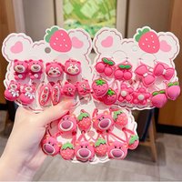 Children's hair accessories, hair rings, strawberry bear hair ties, hair ties, rubber bands, cute little girl cartoon headband