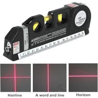 Laser Level Horizon Vertical Measure 8FT Aligner Standard and Metric Rulers Multipurpose Measure