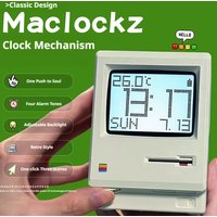 Retro Clock Creativity Alarm Clock Multi Functional Fashionable Alarm Clock with Adjustable Time Mode and Calendar Mode Student