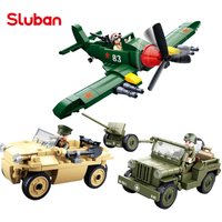 Military Ww2 World War Ii Soviet Union Il-2 Attack Plane Fighter Army Weapon Boy Aircraft Building Blocks Toy Brick