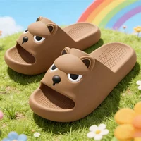 Summer Soft EVA Husky Slippers for Adults Indoor Outdoor Anti Slip Couple Shoes 2026 Men Thick Sole Summer Beach Slides Sandals