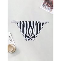 Fashion zebra print sexy sports basic style sequin thin strap Men's low waist seamless personality thong