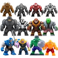 Superhero Mini Building Blocks Toy Venom Hulk Thanos Combination Building Blocks Toy Handmade Children's Birthday Gift