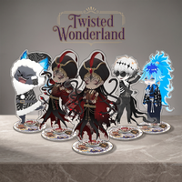 Twisted Wonderland Chibi Ver 10CM Double Sided Acrylic Stand Keychain 2026 New Anime Stand Malleus Floyd Riddle Desk Decor Gift