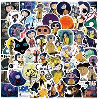 60pcs Animation Coraline Cartoon Graffiti Stickers Decals Suitcase phone Laptop Computer Guitar Decoration DIY Classics Toy