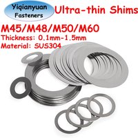 Rondelles d'ajustement ultra-minces en acier inoxydable SUS304 DIN988 Yiqianyuan M45 M48 M50 M60, grandes rondelles plates