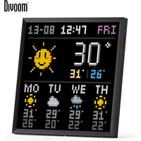 Divoom Pixoo 64 WiFi Pixel Art Display WiFi Cloud Digital Frame with APP Control,64 X 64 LED Panel for Gaming Room Decoration