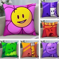 BFDI Battle for D-Dream Island Pillow Case Plush Fabric Soft Pillowcase Double Sided Print Cushion Cover Household Gifts