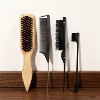4-piece/set hair brush and comb set - anti-static, unisex edge control styling set, suitable for all hair types