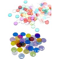 Round Markers 19 mm Plastic Count Chips Assorted Color Montessori Sensory Counting Teaching Materials Bingo Board Game Props ZYF
